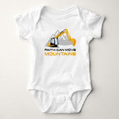 Faith Can Move Mountains - Kinder en volwassen Chr Romper (Voorkant)