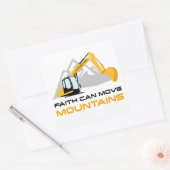 Faith Can Move Mountains - Kinder en volwassen Chr Vierkante Sticker (Envelop)