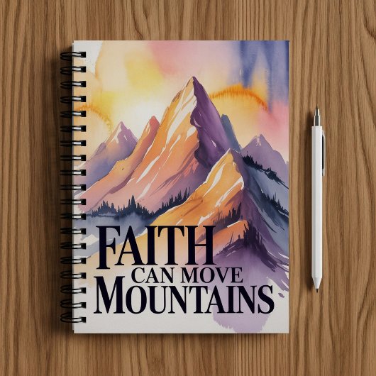 Faith can move mountains notebook  notitieboek