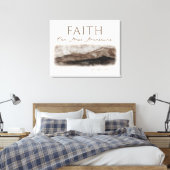 Faith Can Move Mountains Rocky Landscape Canvas Afdruk (Insitu (Slaapkamer))