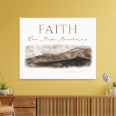 Faith Can Move Mountains Rocky Landscape Canvas Afdruk (Insitu (Woonkamer))