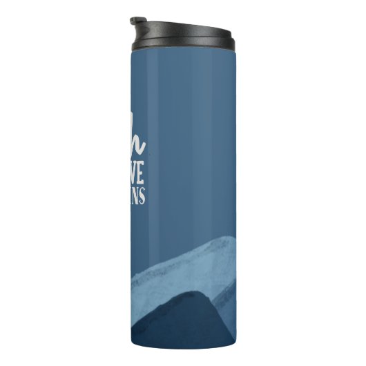 Faith Can Move Mountains Thermal Tumbler Thermosbeker (Geroteerd rechts)