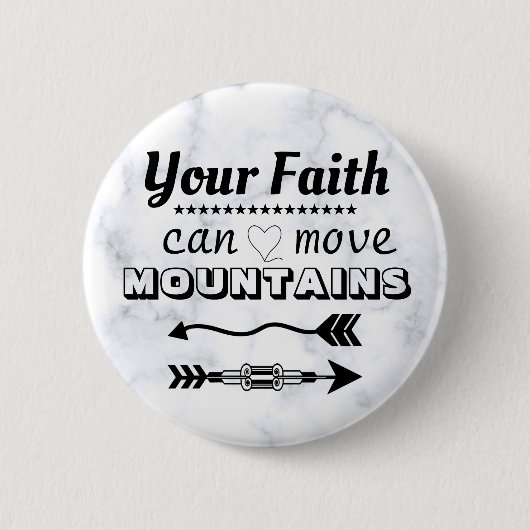 Faith Can Move Mountains Verse Pin Button (Voorkant)