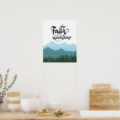 Faith Can Move Mountains Wall Decor Art Poster (Keuken)