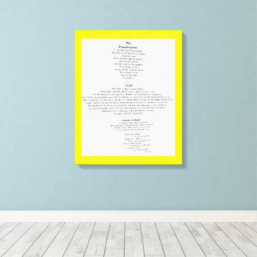 Faith Canvas Afdruk (Insitu (Houten vloer))