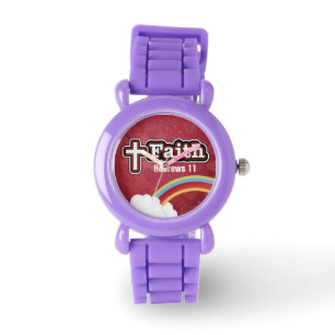 Faith Child roestvrij staal & glitter strap horlog Horloge