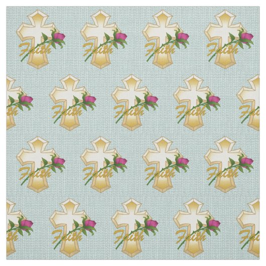 Faith Christelijk Cross Fabric Stof (Swatch)