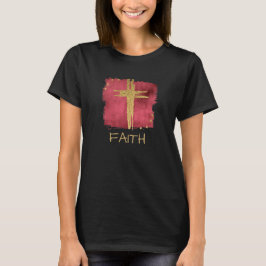*~* FAITH Christelijk Rode Kruis Glitter T-Shirt