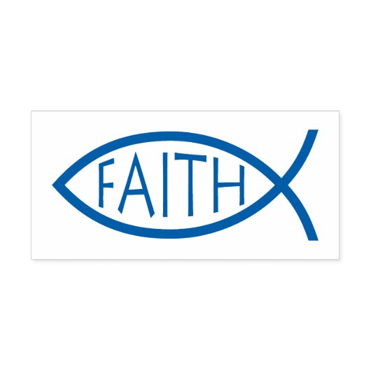 Faith | Christelijk vissymbool Zelfinktende Stempel (Design)