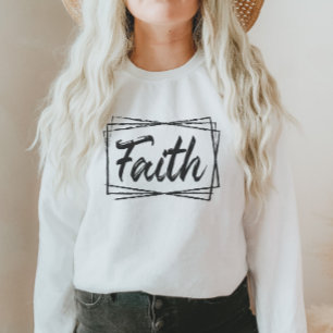 Faith Christianity Minimalist, Gift for her Trui