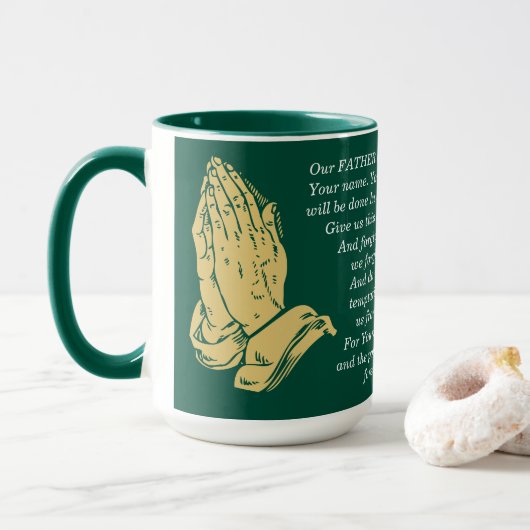 Faith Coffee Mok - Het gebed van de Heer Matt 9:6- (Met donut)