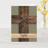 Faith Copper Cross Ephesians 2:8 Aanmoediging Kaart (Gele Bloem)