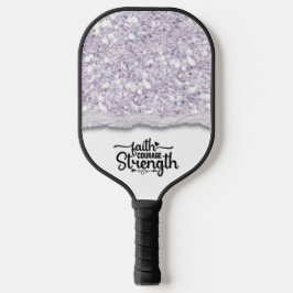 Faith Courage Strength Inspirerend quote Pickleball Paddle