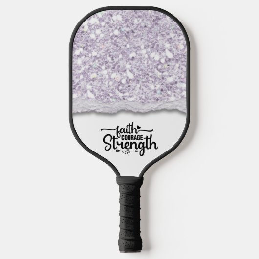 Faith Courage Strength Inspirerend quote Pickleball Paddle (Voorkant)