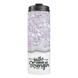 Faith Courage Strength Inspirerend quote Thermosbeker