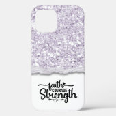 Faith Courage Strength Kalligrafie Script Quote Case-Mate iPhone Case (Achterkant)