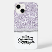 Faith Courage Strength Kalligrafie Script Quote Case-Mate iPhone Case (Achterkant)
