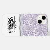 Faith Courage Strength Kalligrafie Script Quote Case-Mate iPhone Case (Achterkant (horizontaal))