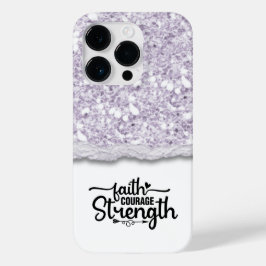 Faith Courage Strength Kalligrafie Script Quote Case-Mate iPhone 14 Pro Hoesje