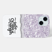 Faith Courage Strength Kalligrafie Script Quote Case-Mate iPhone Case (Achterkant (horizontaal))