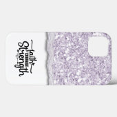 Faith Courage Strength Kalligrafie Script Quote Case-Mate iPhone Case (Achterkant (horizontaal))