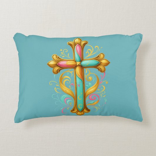 Faith Cross Accent Kussen (Voorkant)