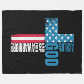 Faith Cross American Flag Jezus Fleece Deken (Voorkant (Horizontaal))