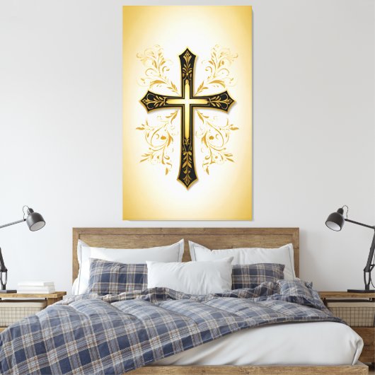 Faith Cross Canvas Afdruk (Insitu (Slaapkamer))