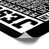 Faith Cross Christelijk Religieuze Jesus Lord Gift Poster (Hoek)