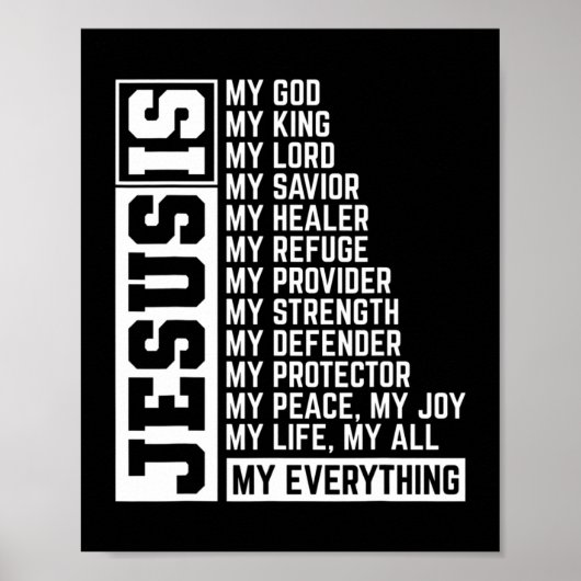 Faith Cross Christelijk Religieuze Jesus Lord Gift Poster (Voorkant)