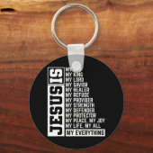 Faith Cross Christelijk Religieuze Jesus Lord Gift Sleutelhanger (Voorkant)