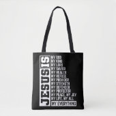 Faith Cross Christelijk Religieuze Jesus Lord Gift Tote Bag (Voorkant)