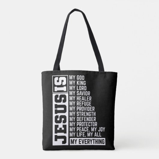 Faith Cross Christelijk Religieuze Jesus Lord Gift Tote Bag (Achterkant)