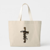 Faith Cross Grote Tote Bag (Achterkant)