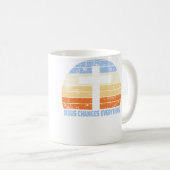 Faith Cross Jesus Changes Everything Christian Koffiemok (Voorkant rechts)