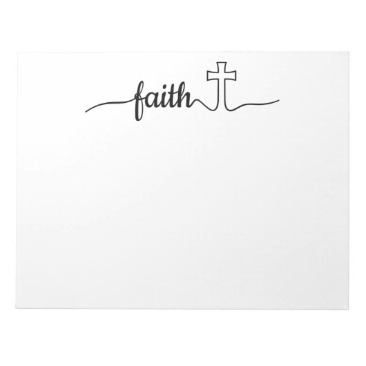 FAITH CROSS LINE ART NOTITIEBLOK (Voorkant)