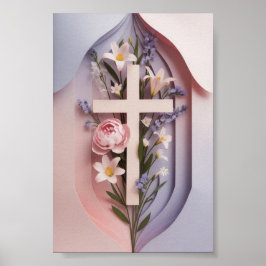 Faith Cross Matte Poster | Luchtontwerp