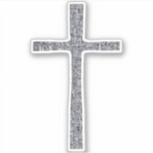 Faith Cross Silver Sticker (Voorkant)