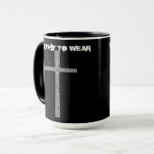 Faith Cross Silver - Worthy om te Draag Mok (Voorkant links)