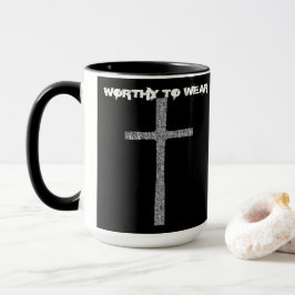 Faith Cross Silver - Worthy om te Draag Mok
