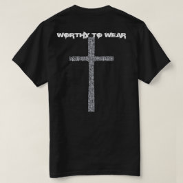 Faith Cross Silver - Worthy om te Draag T-shirt