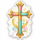 Faith Cross Sticjker Sticker (Voorkant)