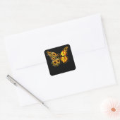 Faith Cross Sunflower Butterfly Christian Vierkante Sticker (Envelop)
