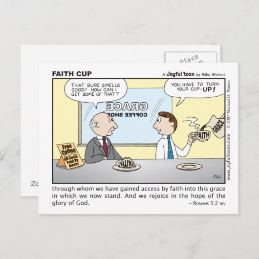 Faith Cup briefkaart (Voorkant / Achterkant)