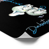 Faith Cute Elephants Sunflower Diabetes Awareness Poster (Hoek)