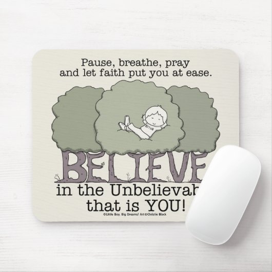 Faith deed je in het gemak muismat (Met muis)