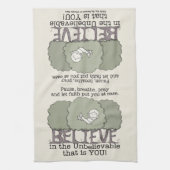 Faith deed je in het gemak theedoek (Verticaal)