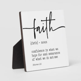 Faith Definition Hebrews 11:1 Christelijk Sign Fotoplaat
