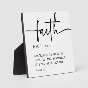 Faith Definition Hebrews 11:1 Christelijk Sign Fotoplaat