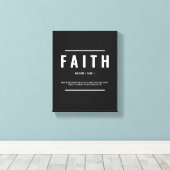 Faith Definition | Inspirerend Quote Wall Art Canvas Afdruk (Insitu (Houten vloer))